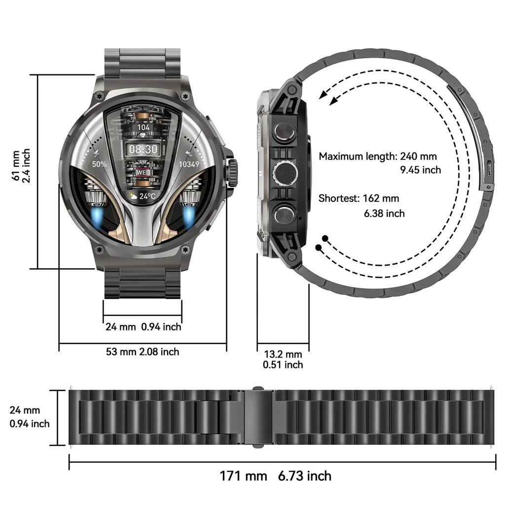Multifunctional Smart Watch, Smartwatch with Calls, Fashion Digital Watch with Answer/Make Calls & 100+ Sport Modes, Waterproof Sports Watch for Women & Men